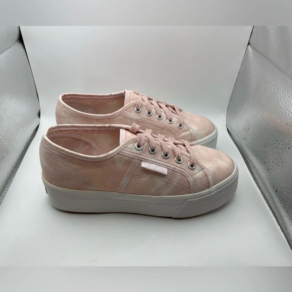 Superga pink marble platform sneakers women’s EU 37